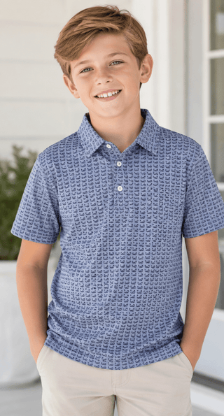 Meripex Blue Pointer Boys Short Sleeve Polo-Boys Short Sleeve Shirts-Simply Blessed Children's Boutique