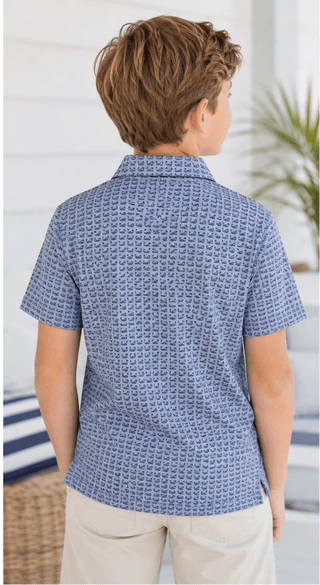 Meripex Blue Pointer Boys Short Sleeve Polo-Boys Short Sleeve Shirts-Simply Blessed Children's Boutique