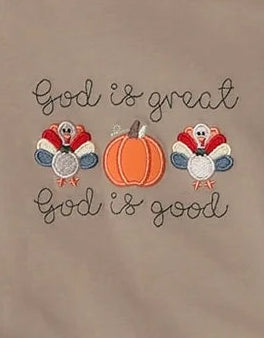 Millie Jay Boys "God is Great" Thanksgiving Turkey Shirt and Pant Set-Boys Outfit Sets-Simply Blessed Children's Boutique