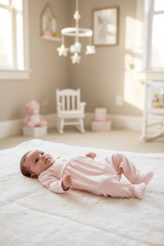 Mud Pie Baby Girl Pink Crochet Cross Footed Sleeper-Infants-Simply Blessed Children's Boutique