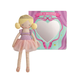 Mud Pie Ballerina Book & Plush Doll 2-Piece Recital Gift Set-Toys-Simply Blessed Children's Boutique