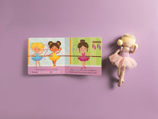 Mud Pie Ballerina Book & Plush Doll 2-Piece Recital Gift Set-Toys-Simply Blessed Children's Boutique