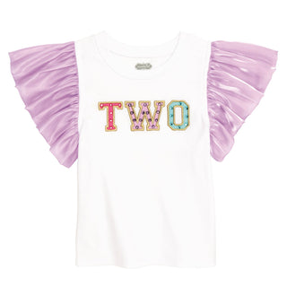 Mud Pie Bejeweled Birthday Tees-Girls Short Sleeve Shirts-Simply Blessed Children's Boutique