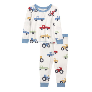 Mud Pie Boys' Tractor Pajamas-Boys Sleepwear-Simply Blessed Children's Boutique