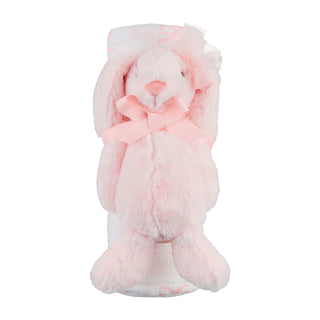 Mud Pie Bunny Swaddle and Rattle Sets-Baby Accessories-Simply Blessed Children's Boutique