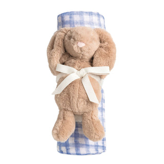 Mud Pie Bunny Swaddle and Rattle Sets-Baby Accessories-Simply Blessed Children's Boutique