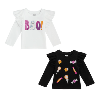 Mud Pie Girls Long-Sleeve Sequin Halloween Tees - Simply Blessed Children's Boutique
