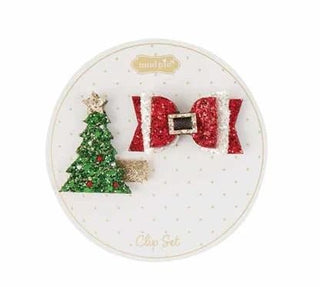 Mud Pie Christmas Hair Clip Assortment-Hair Accessories-Simply Blessed Children's Boutique