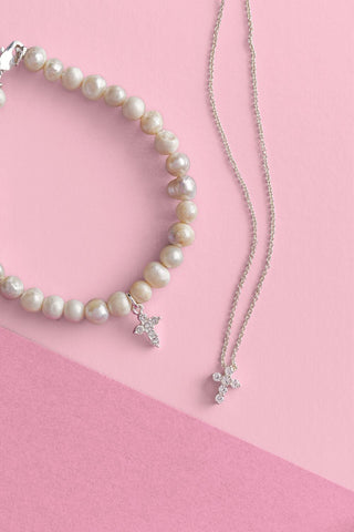 Mud Pie Cross Jewelry Set-jew-Simply Blessed Children's Boutique