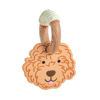 Mud Pie Dog Breed Baby Teethers | Silicone & Beechwood Puppy Toy-Baby Accessories-Simply Blessed Children's Boutique