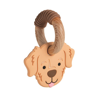 Mud Pie Dog Breed Baby Teethers | Silicone & Beechwood Puppy Toy-Baby Accessories-Simply Blessed Children's Boutique