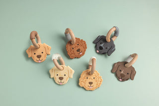 Mud Pie Dog Breed Baby Teethers | Silicone & Beechwood Puppy Toy-Baby Accessories-Simply Blessed Children's Boutique