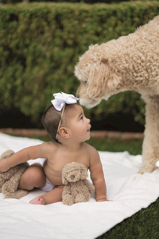 Mud Pie Dog Swaddle and Rattle Sets-Baby Accessories-Simply Blessed Children's Boutique