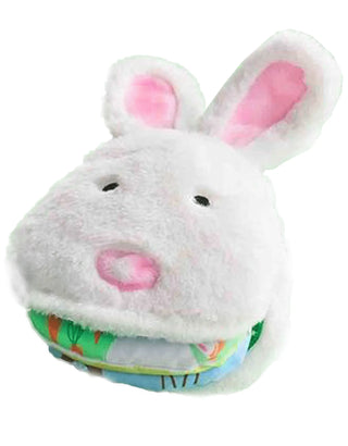 Mud Pie Faux Fur and Mink Baby Bunny Puppet Book-Toys-Simply Blessed Children's Boutique