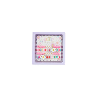 Mud Pie Kids BFF Beaded Bracelet Set – Heart & Flower Friendship Jewelry-Girls Bracelet-Simply Blessed Children's Boutique