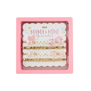 Mud Pie Mama and Mini Matching Beaded Bracelet Set – Mother Daughter Jewelry-Girls Bracelet-Simply Blessed Children's Boutique