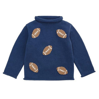 Mud Pie Mini Football Rollneck Sweater - Simply Blessed Children's Boutique