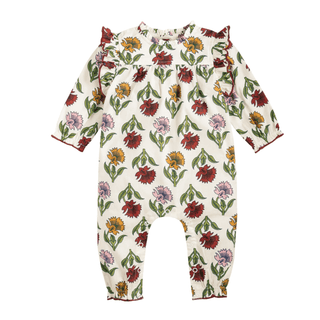 Mud Pie Baby Girl Fall Multi-Color Floral One-Piece - Simply Blessed Children's Boutique