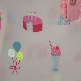 Mud Pie Pink Birthday Glow Pajamas-Girls Sleepwear-Simply Blessed Children's Boutique