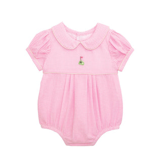 Mud Pie Pink Gingham Check Golf Bubble-Infants-Simply Blessed Children's Boutique