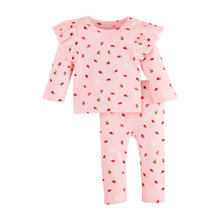 Mud Pie Pink Ladybug Pant Set-Infants-Simply Blessed Children's Boutique