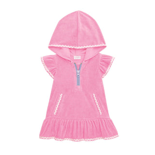 Mud Pie Pink Ric-Rac Swim Cover-Up-Girls Swimwear-Simply Blessed Children's Boutique