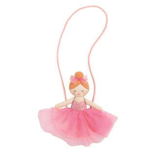 Mud Pie Plush Ballerina Purse – Whimsical Tulle Tutu Toddler Handbag for Dance & Dress-Up-Bags-Simply Blessed Children's Boutique