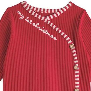 Mud Pie Red “My First Christmas” Sleeper-Infants-Simply Blessed Children's Boutique