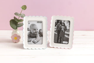 Mud Pie Resin Scallop Edge Picture Frames-Home/GIft-Simply Blessed Children's Boutique