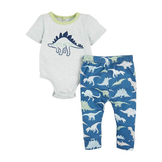 Mud Pie Two-Piece Dinosaur Glow Outfit-Infants-Simply Blessed Children's Boutique