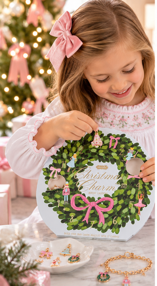 Mud Pie Wreath Christmas Bracelet and Charms Advent Calendar Set-Girls Bracelet-Simply Blessed Children's Boutique