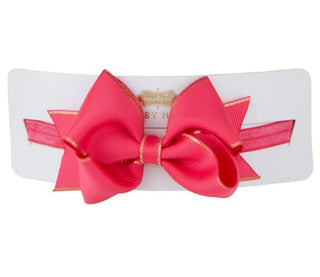 Mud Pie Baby Bow Headband - Pink, Red, White, Green, Hot Pink-Hair Accessories-Simply Blessed Children's Boutique