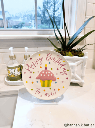 Happy Birthday Ceramic Singing Plate - Pink - Simply Blessed Children's Boutique