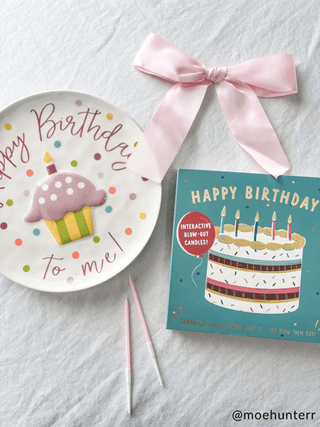 Happy Birthday Ceramic Singing Plate - Pink - Simply Blessed Children's Boutique