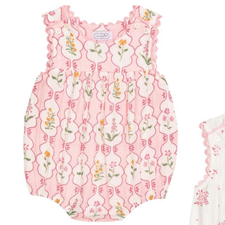 Mud Pie Baby Girl’s Pink Floral Bubble