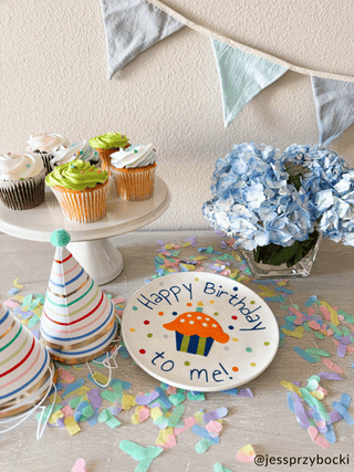 Happy Birthday Ceramic Singing Plate - Blue - Simply Blessed Children's Boutique