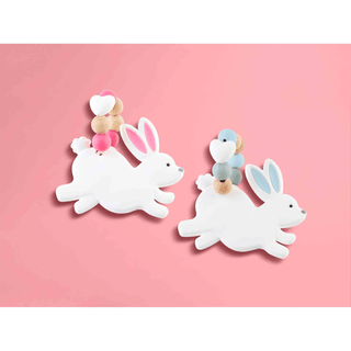 Mud Pie Baby Silicone Bunny Teether-Baby Accessories-Simply Blessed Children's Boutique