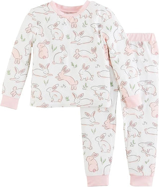 Mud Pie Baby Girl Pink Bunny Pajamas