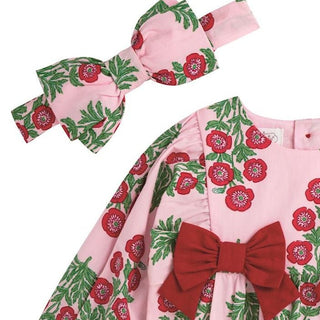 Mud Pie Christmas Block-Print Bubble & Headband Set-Infants-Simply Blessed Children's Boutique