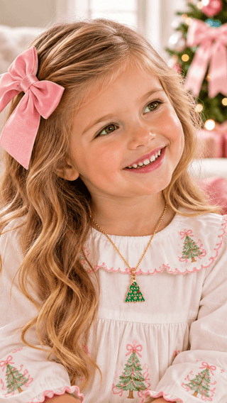 Mud Pie Girls Christmas Tree Necklace-Girls Necklace-Simply Blessed Children's Boutique