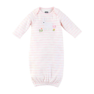 Mud Pie Baby Girl Pink Crochet Bunny Gown