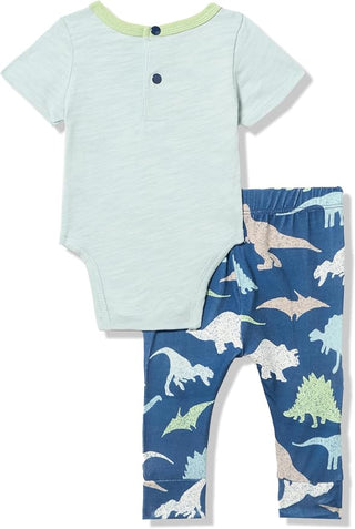 Mud Pie Two-Piece Dinosaur Glow Outfit-Infants-Simply Blessed Children's Boutique