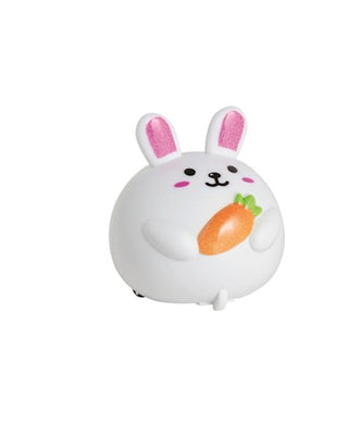 Mud Pie white bunny pull-back racer toy holding carrot, adorable Easter bunny racing toy perfect for kids Easter basket stuffers