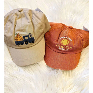 Mud Pie Pumpkin Farm Baseball Cap-Hats-Simply Blessed Children's Boutique
