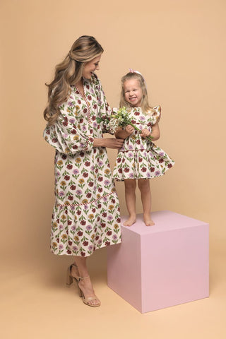 Mud Pie Women's Harvest Floral Midi Dress - Simply Blessed Children's Boutique