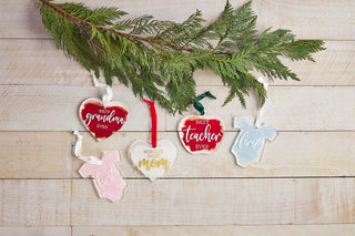 Mud Pie First Christmas Onesie Ornament-Christmas ornament-Simply Blessed Children's Boutique