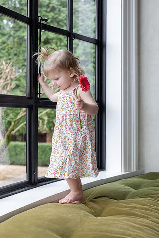 Mud Pie Floral Tiered Sundress-Girls Dresses-Simply Blessed Children's Boutique