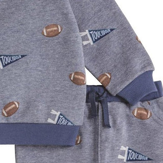 Mud Pie Boys Football Two-Piece Sweatshirt and Jogger Set - Simply Blessed Children's Boutique