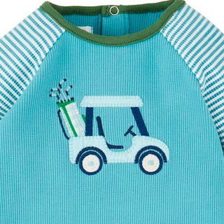 Mud Pie Blue Golf Cart Bodysuit-Misc.-Simply Blessed Children's Boutique