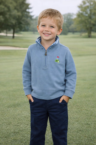 Mud Pie Boys' Golf Quarter Zip Sweatshirt-Boys Sweatshirt/Pullover-Simply Blessed Children's Boutique